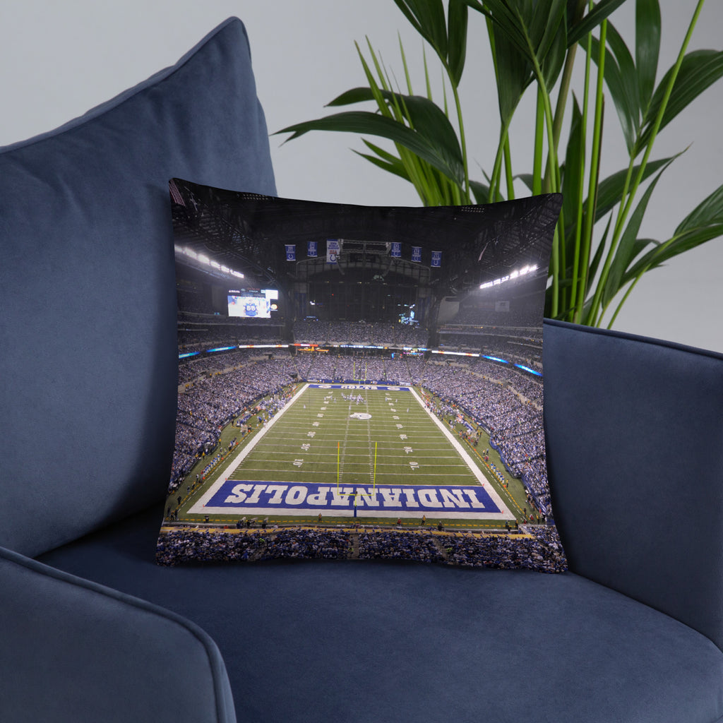 Lucas Oil Stadium - Home of the Indianapolis Colts Double - Sides Pillow - Stadium Vagabond