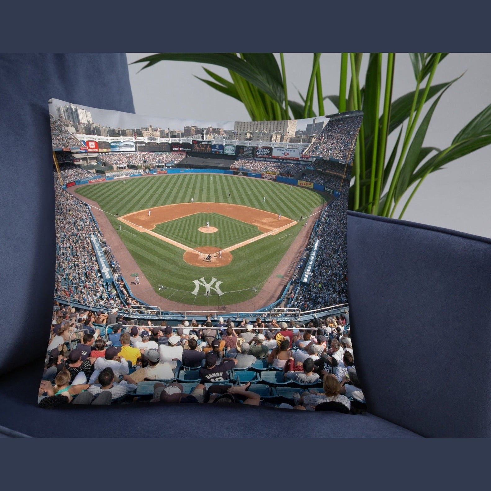 House - Divided Red Sox vs Yankees Pillow - Stadium Vagabond