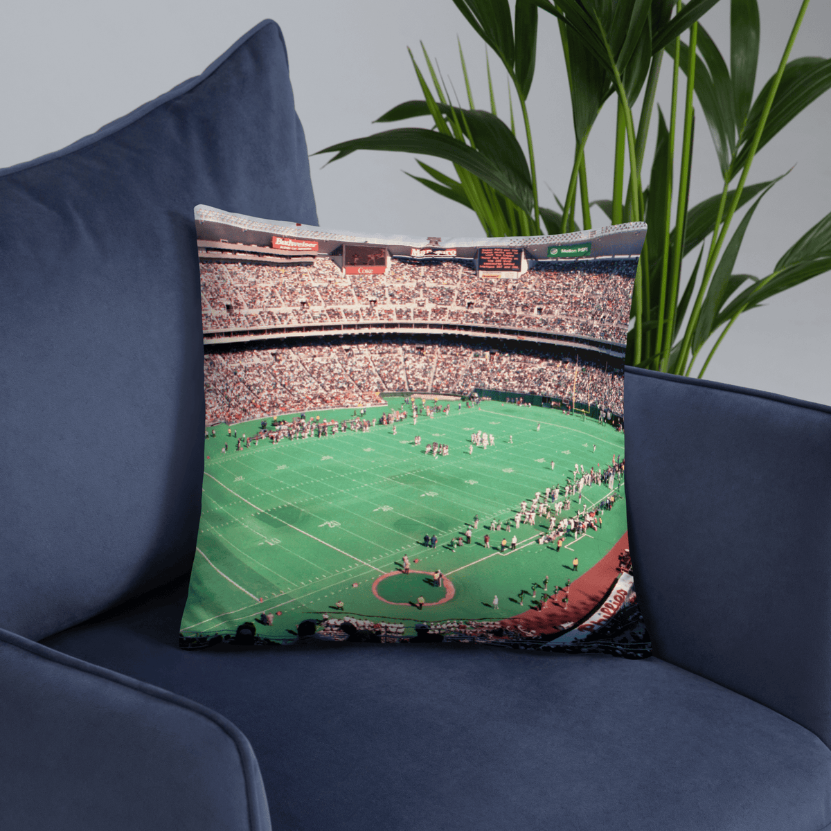 Philadelphia Eagles and NY Jets Pillow - Stadium Vagabond