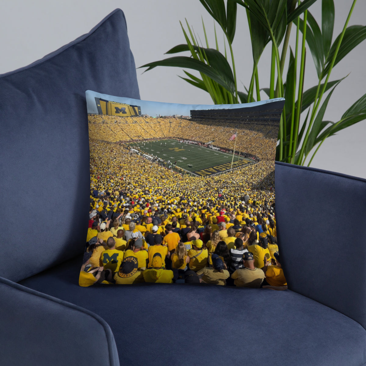 Michigan Wolverines Maize Out 2025 Pillow - Stadium Vagabond