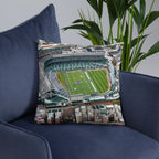 Northwestern Football at Wrigley Field Pillow - Stadium Vagabond