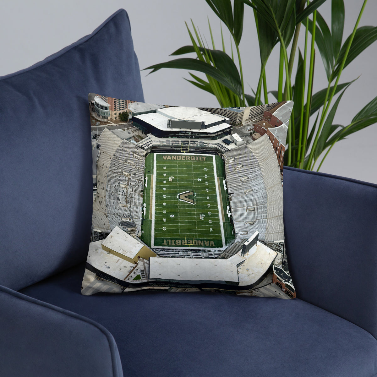 Vanderbilt Football From Above Pillow - Stadium Vagabond