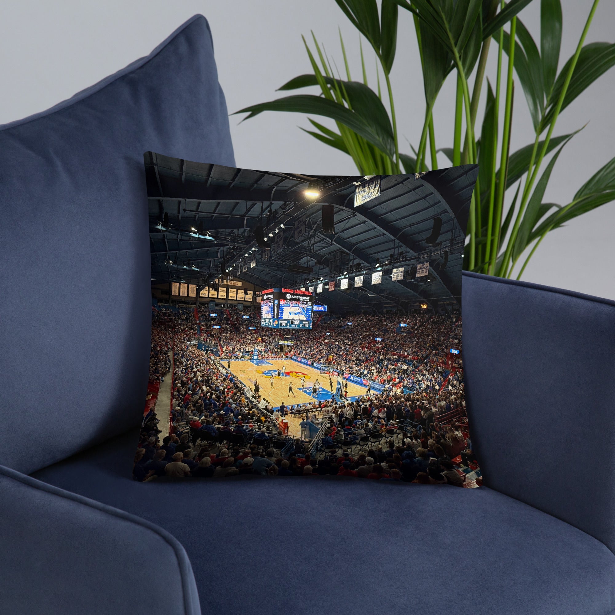 Kansas Jayhawks Basketball Pillow - Stadium Vagabond