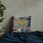 Legacy of the Bronx - New and Old Yankee Stadium Double - sided Pillow - Stadium Vagabond