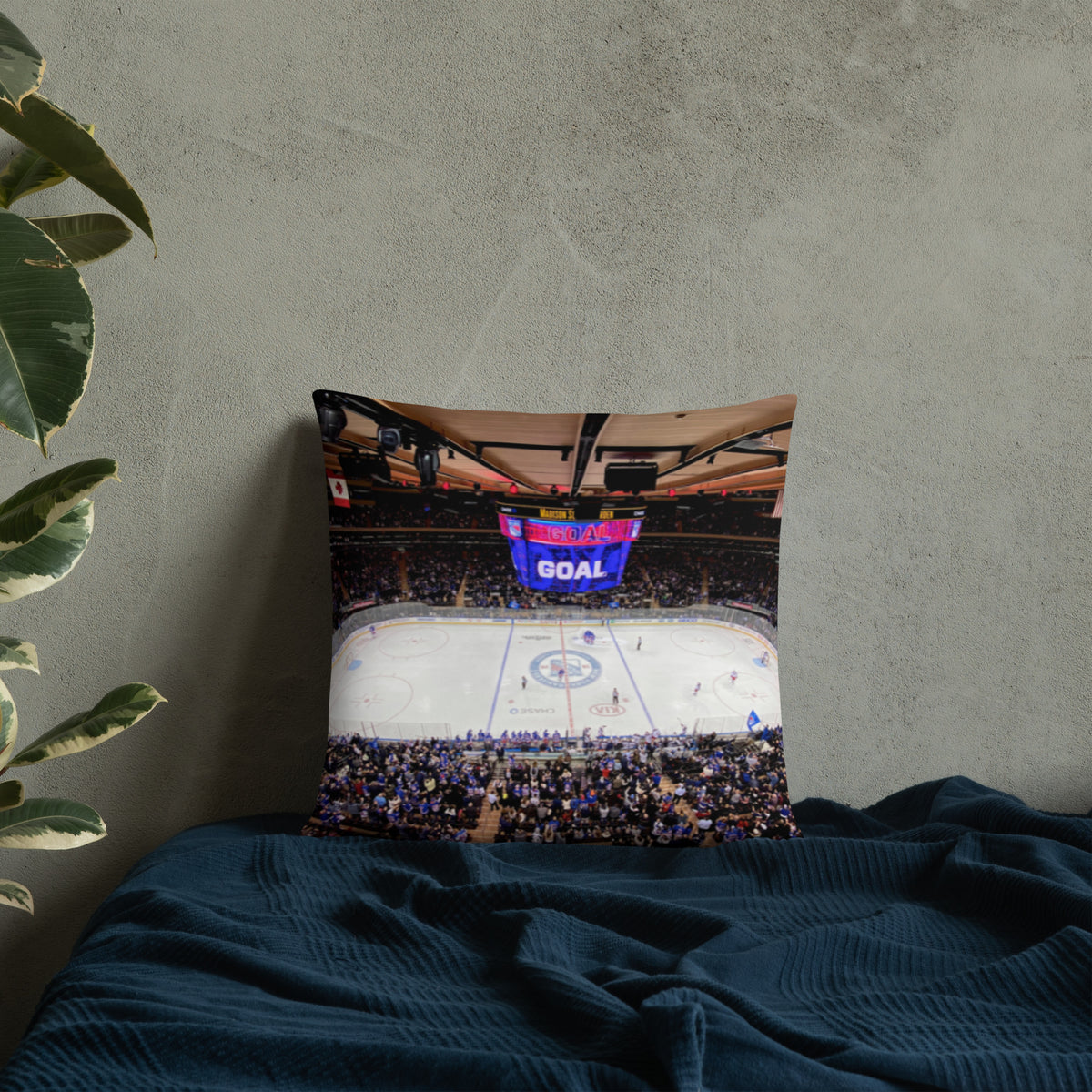 I ❤️ NY - Rangers and Knicks Pillow - Stadium Vagabond