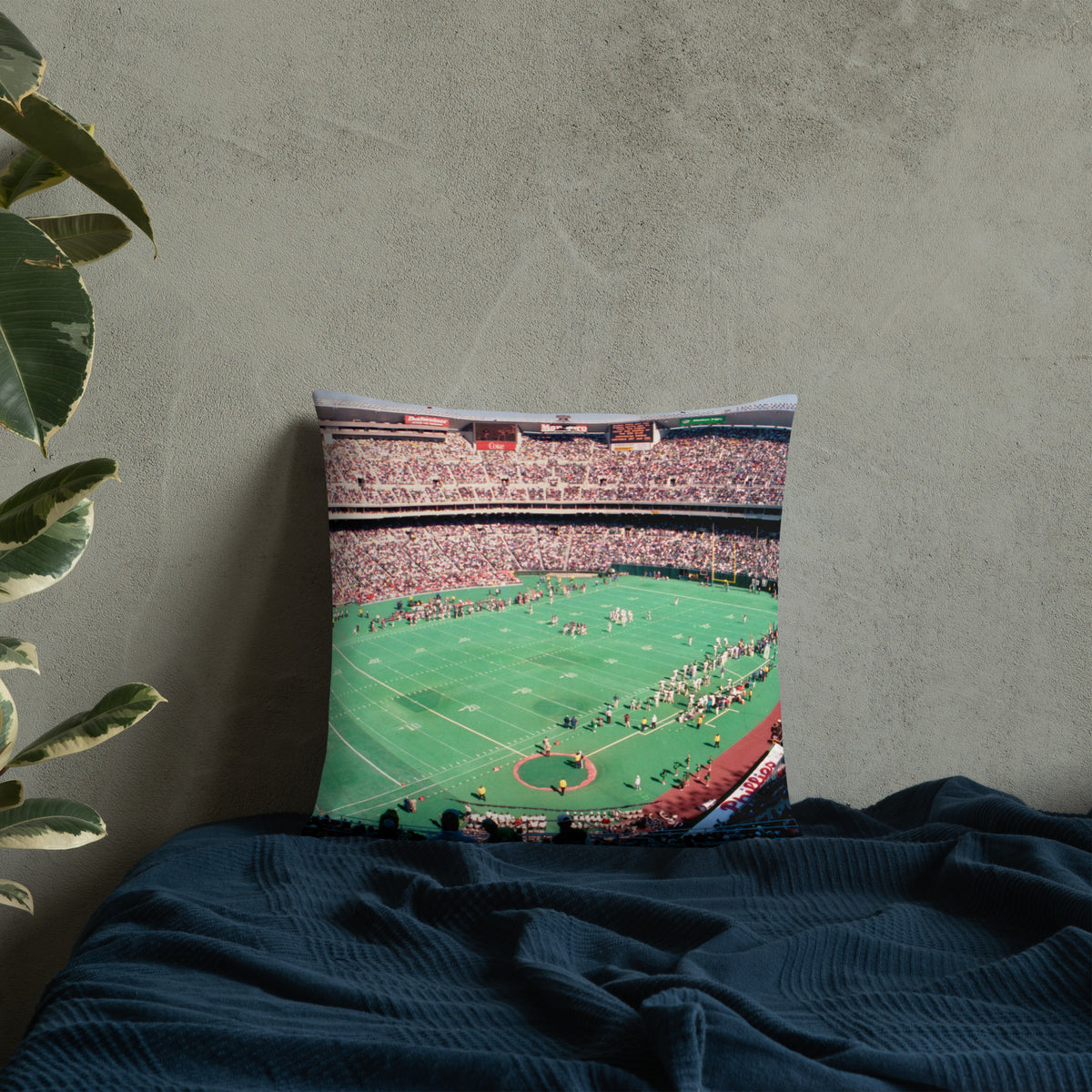 Philadelphia Eagles and NY Jets Pillow - Stadium Vagabond