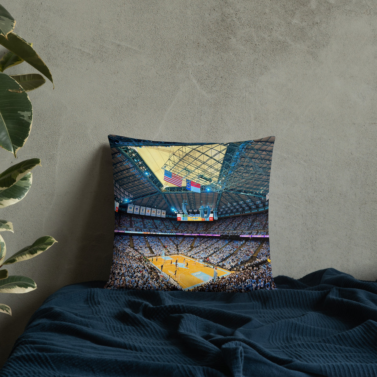 House - Divided Duke Blue Devils vs. UNC Tar Heels Pillow - Stadium Vagabond