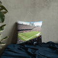 House - Divided Chicago Bears and Green Bay Packers Pillow - Stadium Vagabond