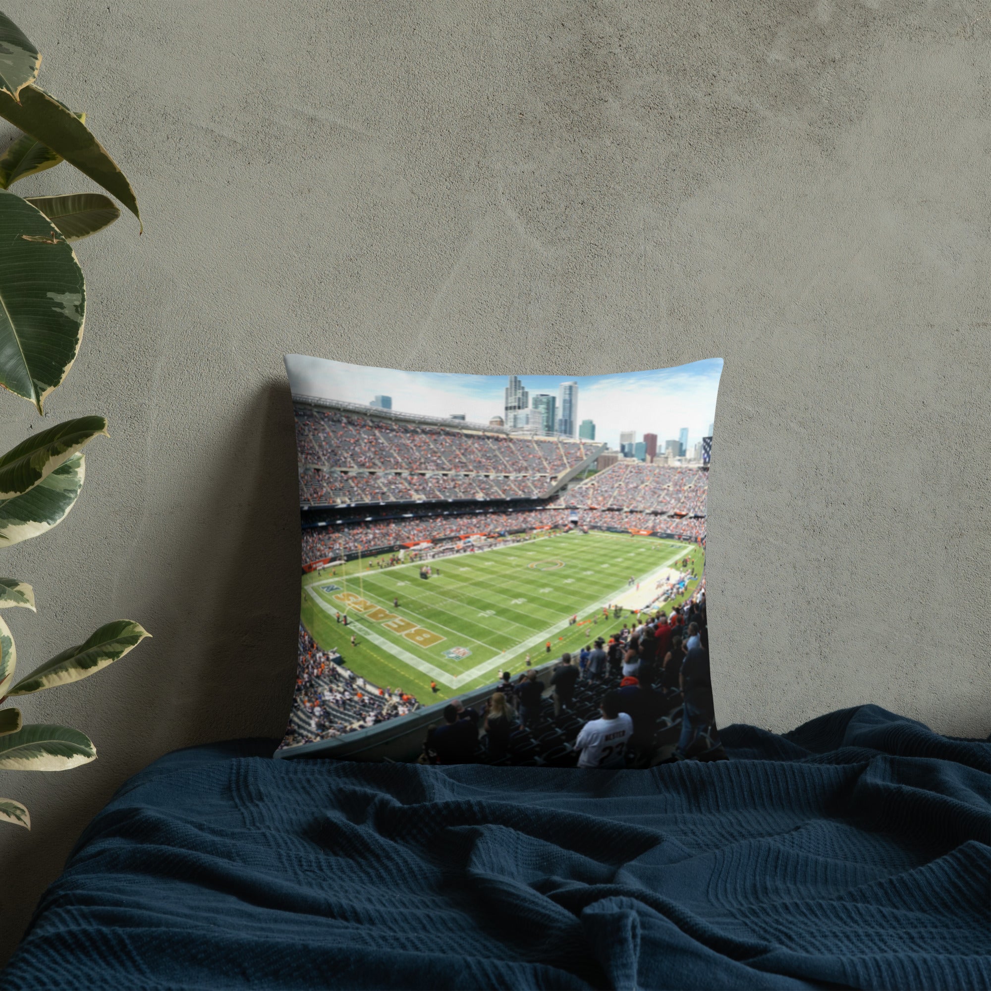 I ❤️ Chicago - Bears and Cubs Pillow - Stadium Vagabond