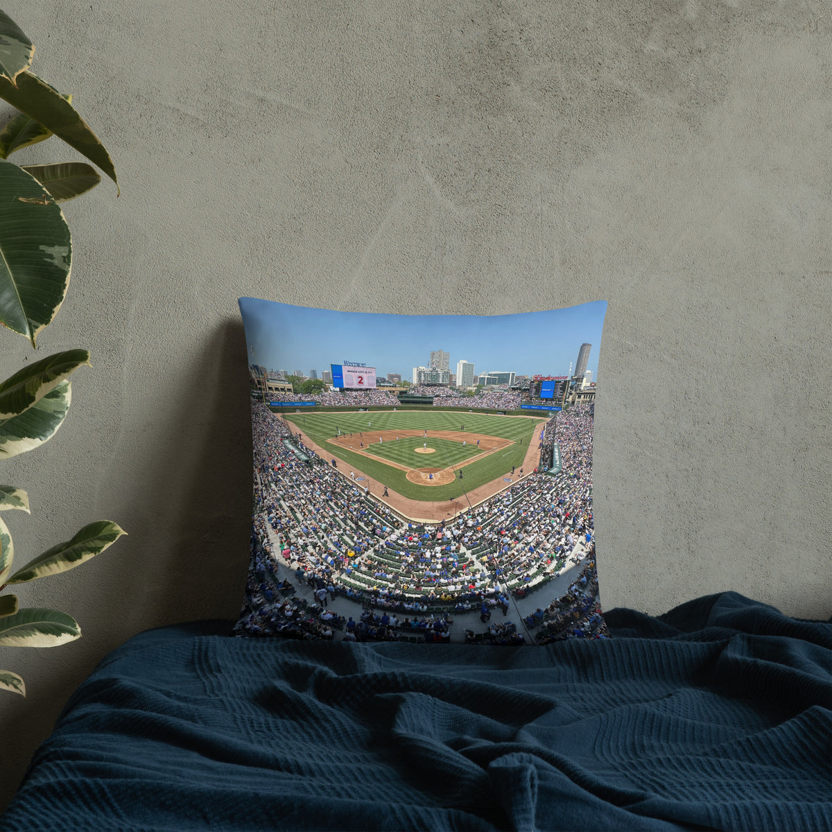 Chicago Cubs Wrigley Field Double - Sided Pillow - Stadium Vagabond