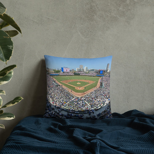 Chicago Cubs Wrigley Field Double - Sided Pillow - Stadium Vagabond
