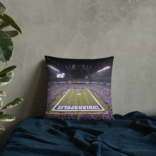 Lucas Oil Stadium - Home of the Indianapolis Colts Double - Sides Pillow - Stadium Vagabond