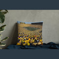 Michigan Wolverines Maize Out - Football and Basketball Double - Sided Pillow - Stadium Vagabond