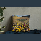 Michigan Wolverines Maize Out - Football and Basketball Double - Sided Pillow - Stadium Vagabond