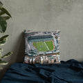 Northwestern Football at Wrigley Field Pillow - Stadium Vagabond