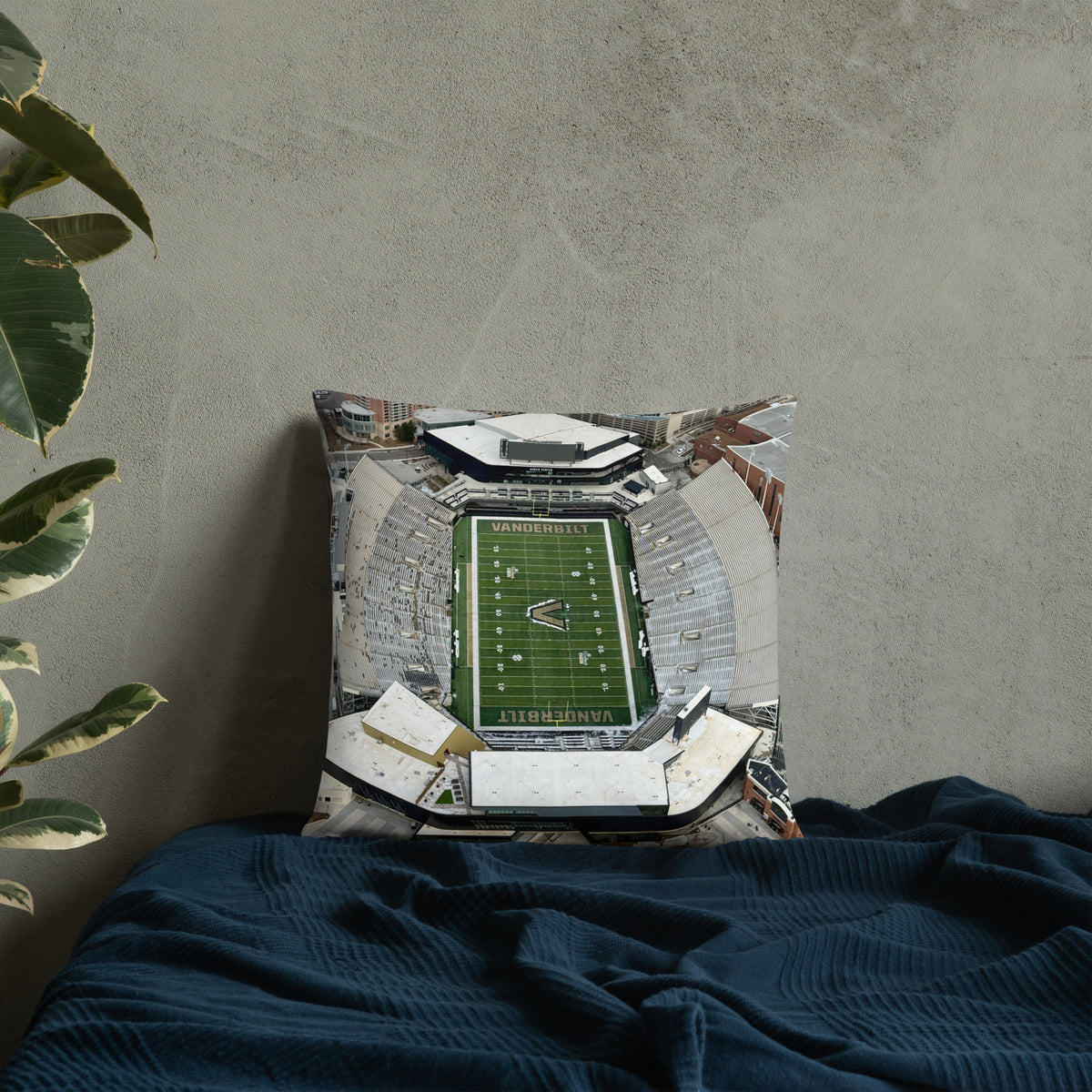 Vanderbilt Football From Above Pillow - Stadium Vagabond