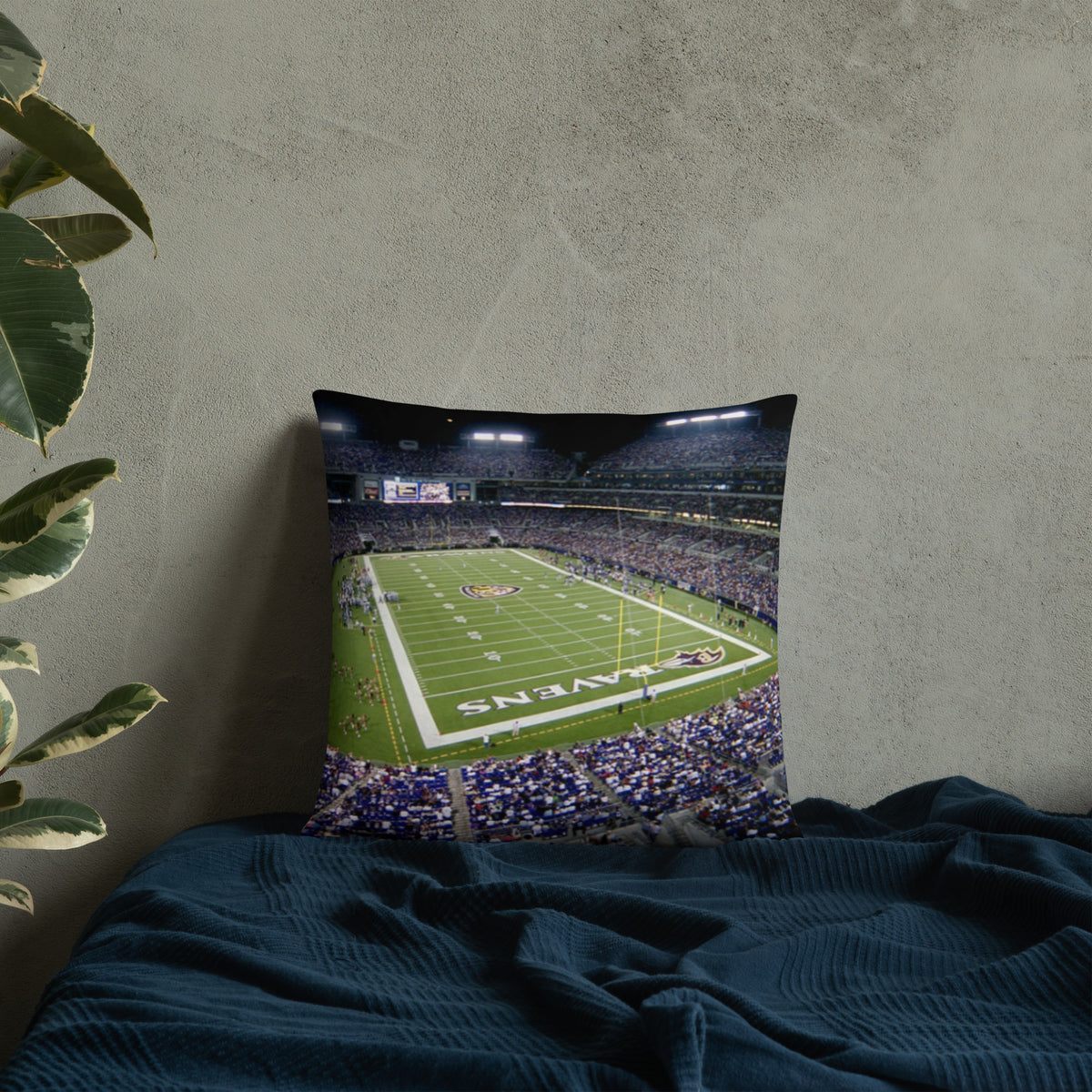 Baltimore Ravens Pillow - Stadium Vagabond