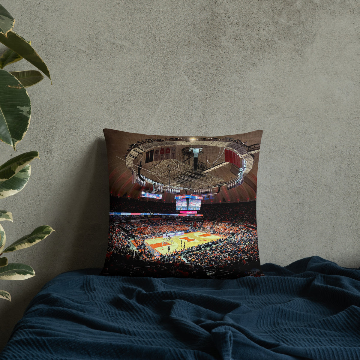 University of Illinois Basketball Pillow - Stadium Vagabond