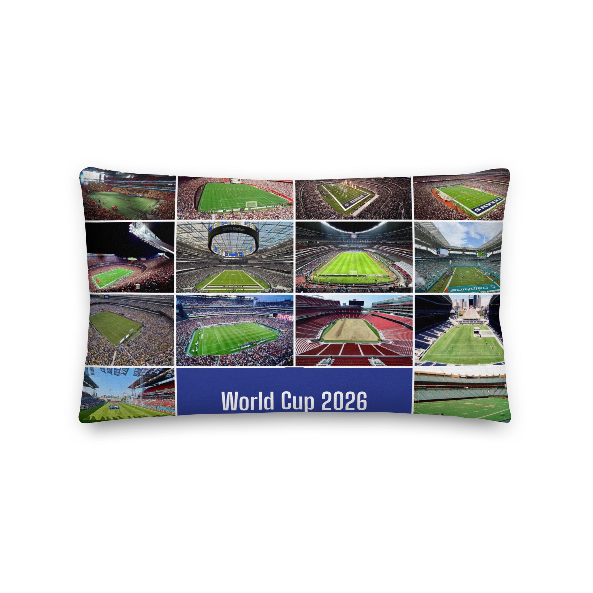 Stadiums of the 2026 World Cup Pillow - Stadium Vagabond