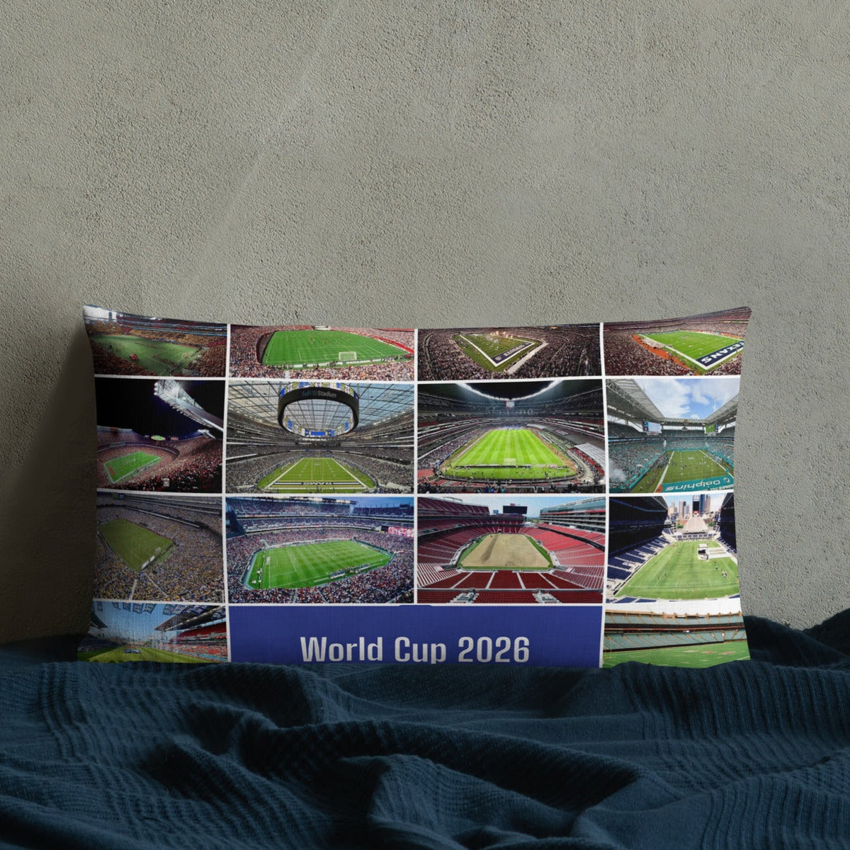 Stadiums of the 2026 World Cup Pillow - Stadium Vagabond