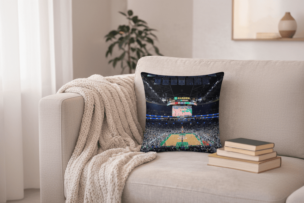 Boston Celtics - From the Parquet to the TD Garden Pillow - Stadium Vagabond