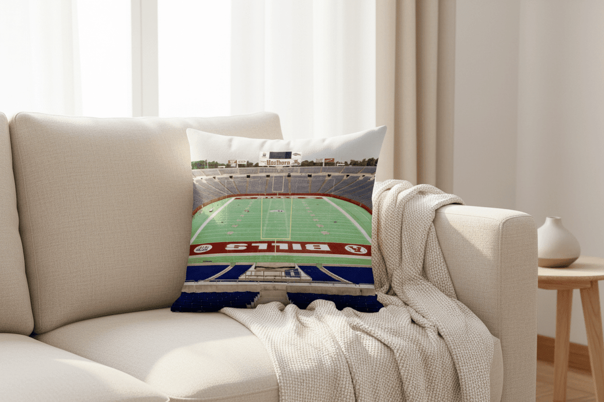 Buffalo Bills Pillow - Saying Goodbye to Highmark Stadium - Stadium Vagabond
