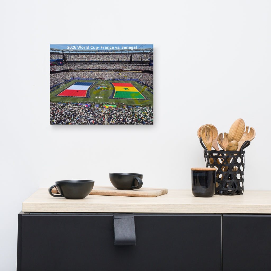France vs Senegal 2026 World Cup Canvas - Stadium Vagabond