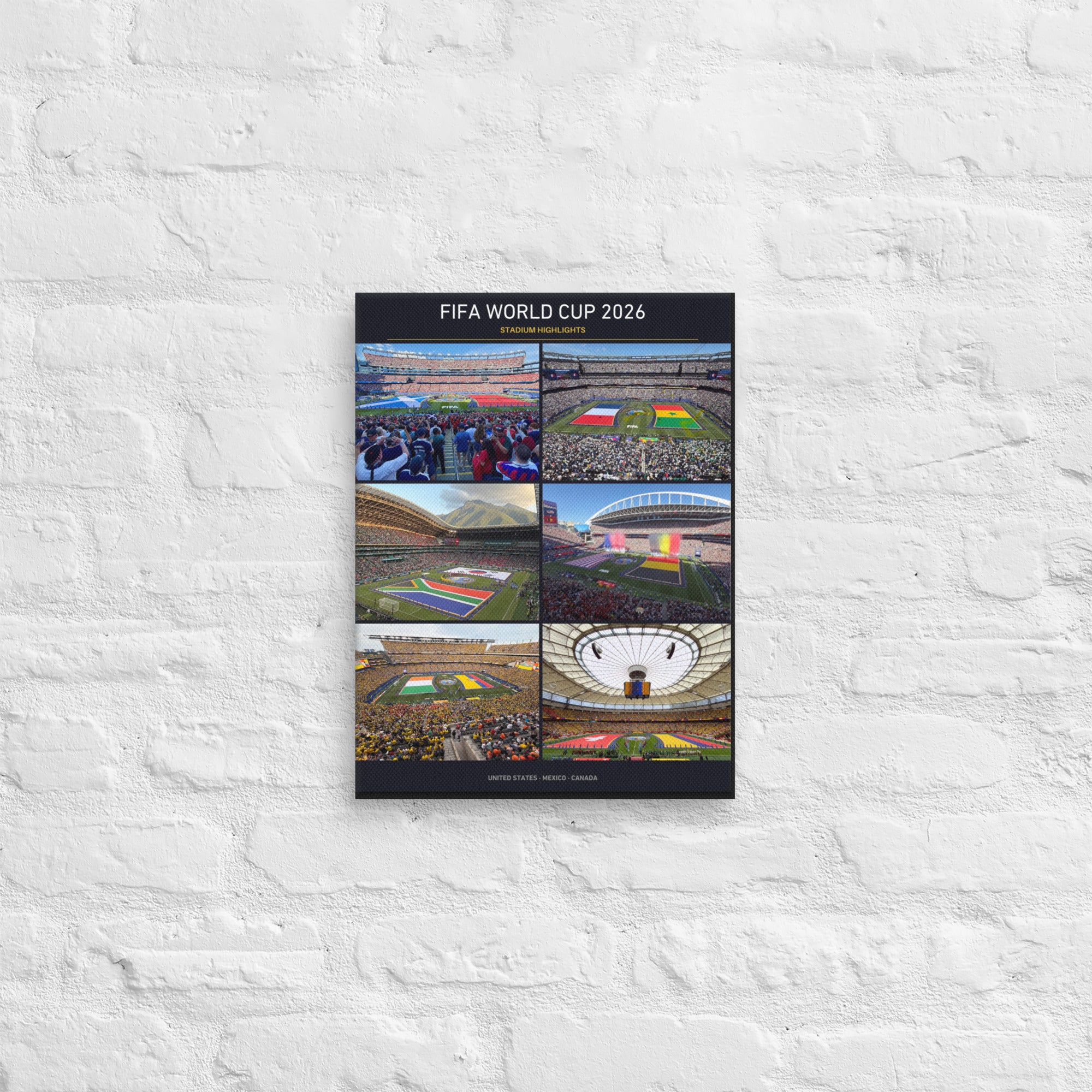 2026 World Cup Canvas- 6 GAMES (12x16) – Stadium Vagabond