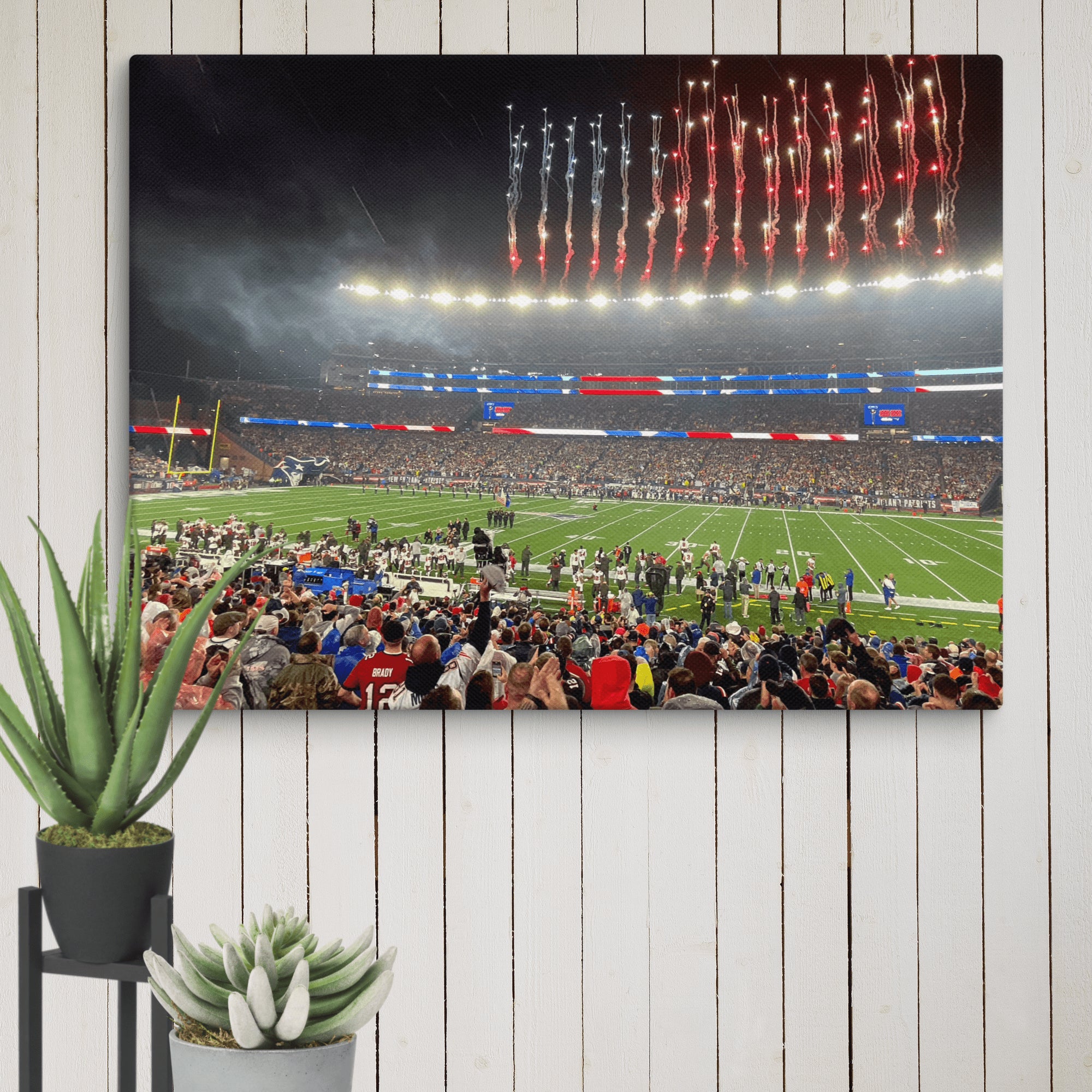 Gilette Stadium - Home of the New England Patriots Canvas - Stadium Vagabond