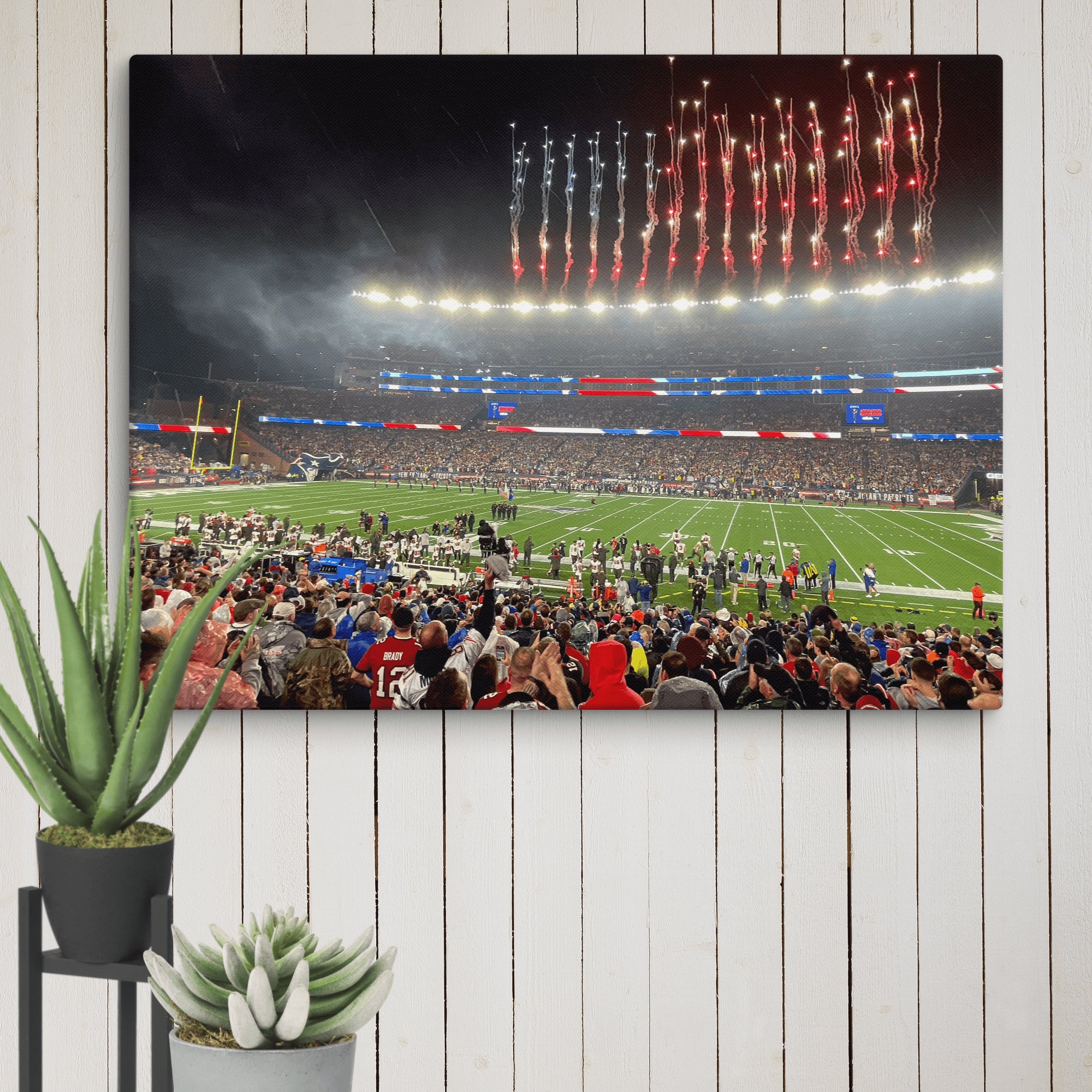 Gilette Stadium - Home of the New England Patriots Canvas - Stadium Vagabond