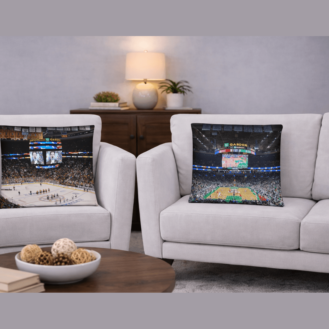 I ❤️ Boston - Bruins and Celtics Pillow - Stadium Vagabond