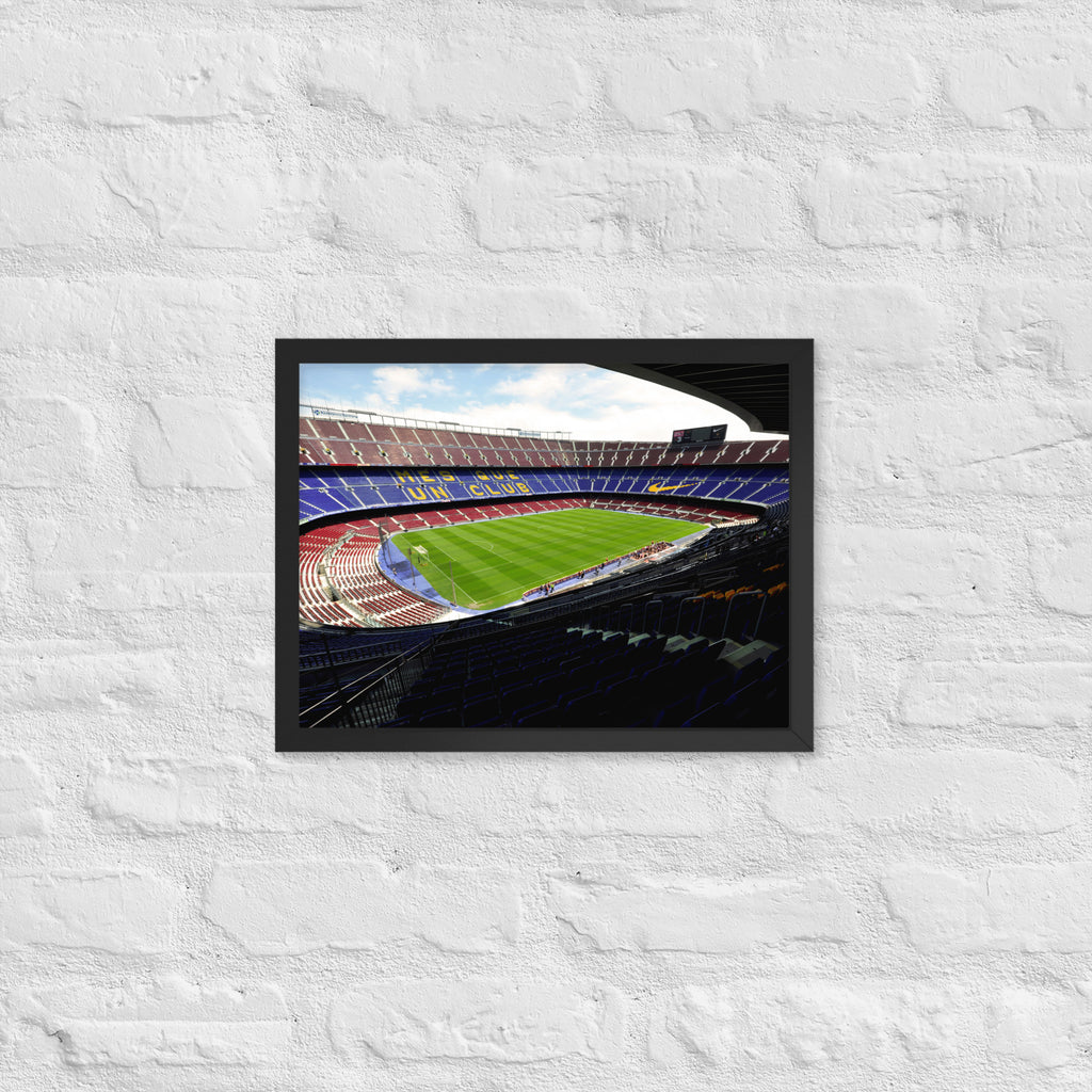 Camp Nou - Home of FC Barcelona Framed Poster - Stadium Vagabond