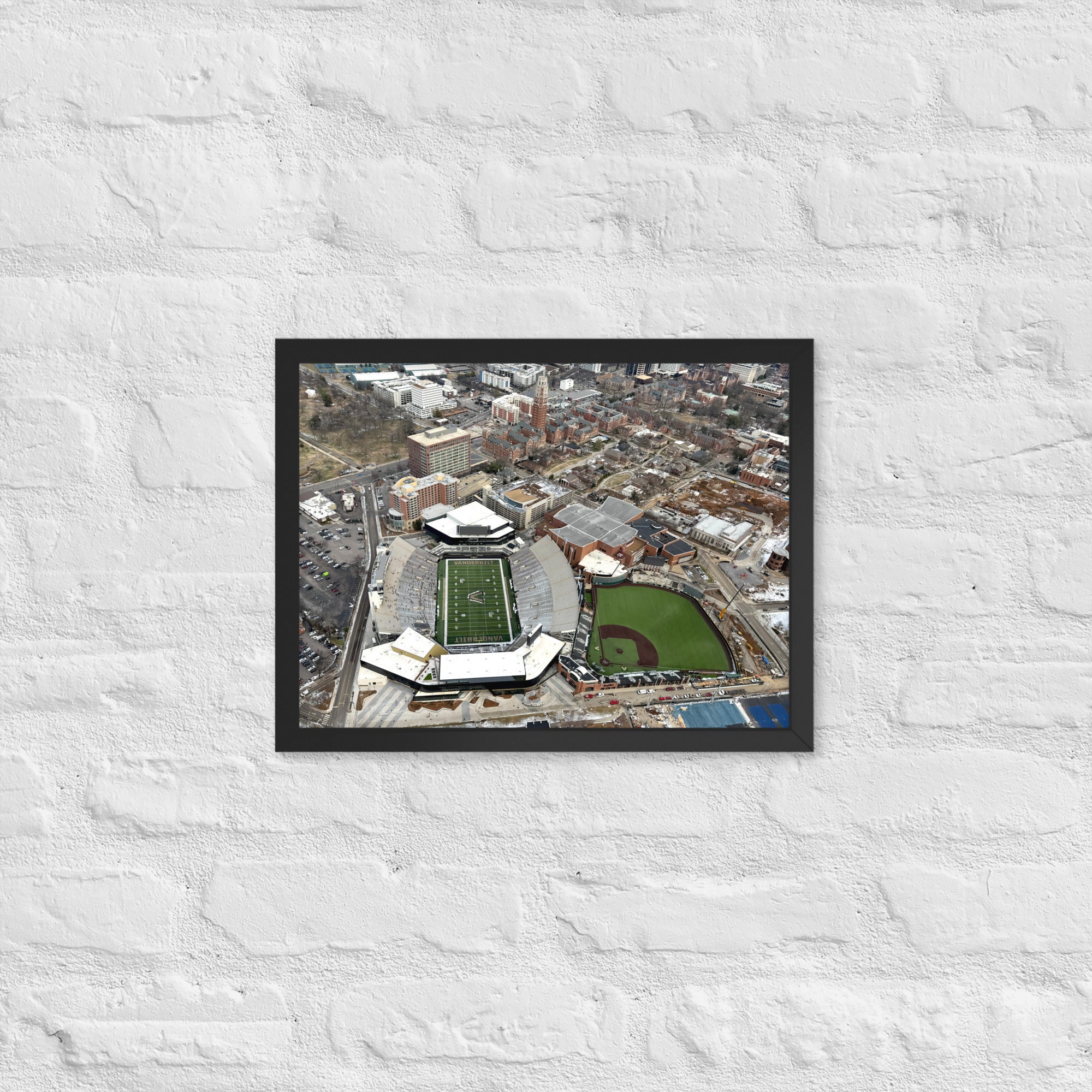 Vanderbilt Sports from the Sky Framed Poster - Stadium Vagabond