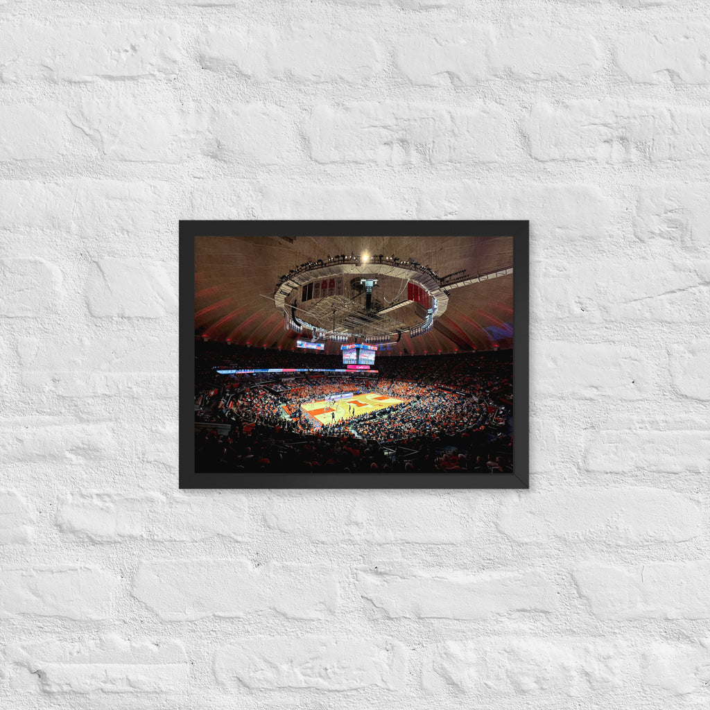 University of Illinois Basketball Framed poster - Stadium Vagabond