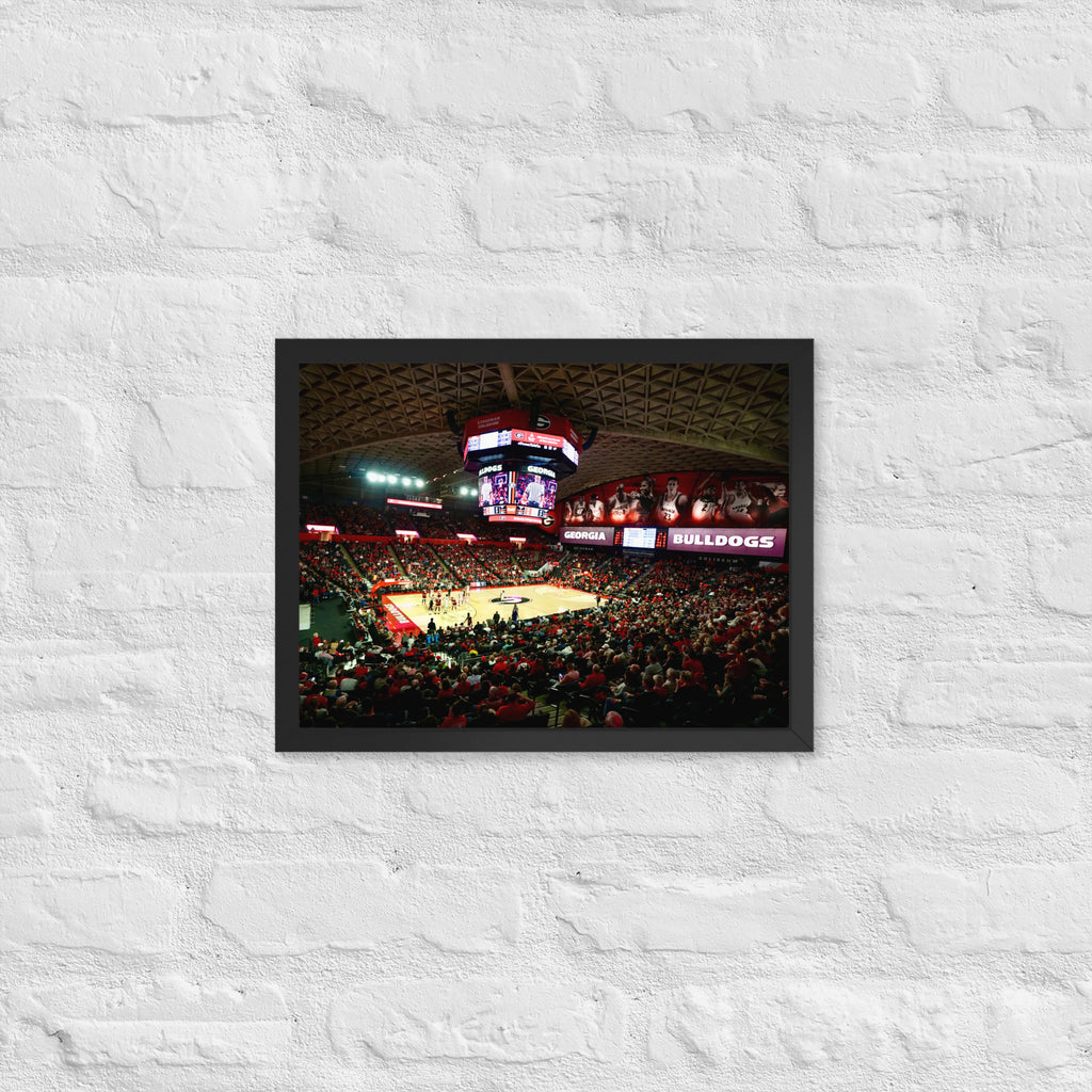 Georgia Bulldogs Basketball Framed poster - Stadium Vagabond