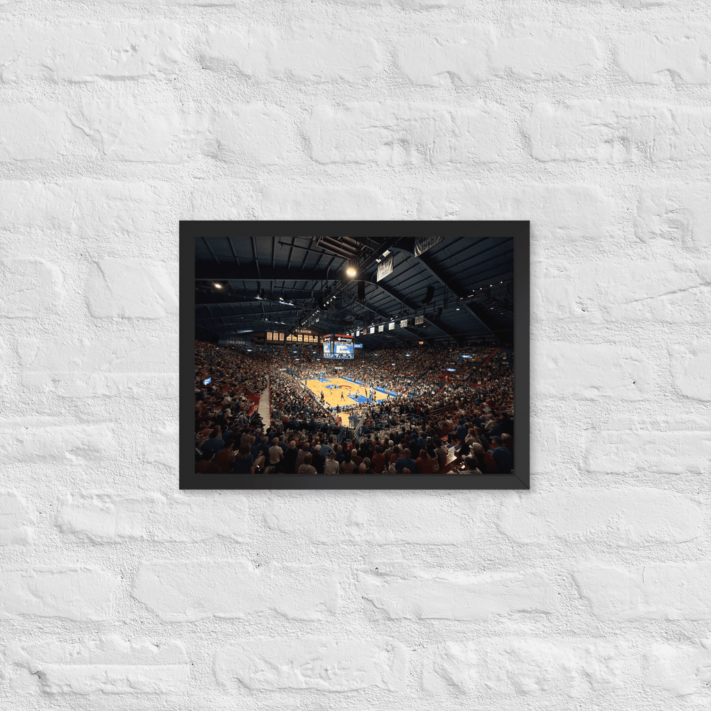 Kansas Jayhawks Basketball Framed poster - Stadium Vagabond