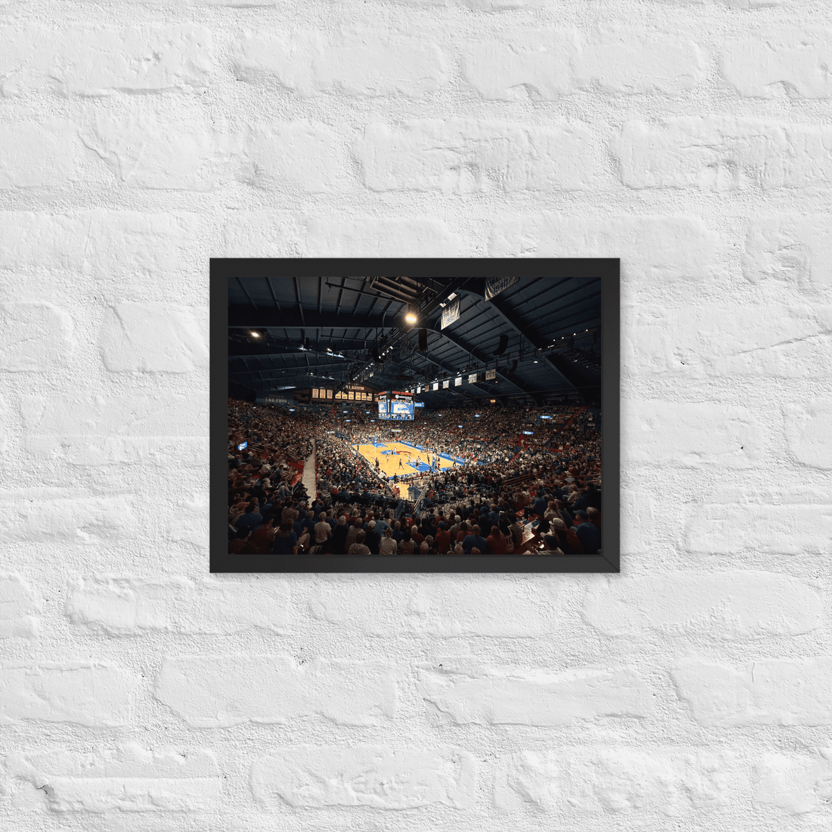 Kansas Jayhawks Basketball Framed poster - Stadium Vagabond