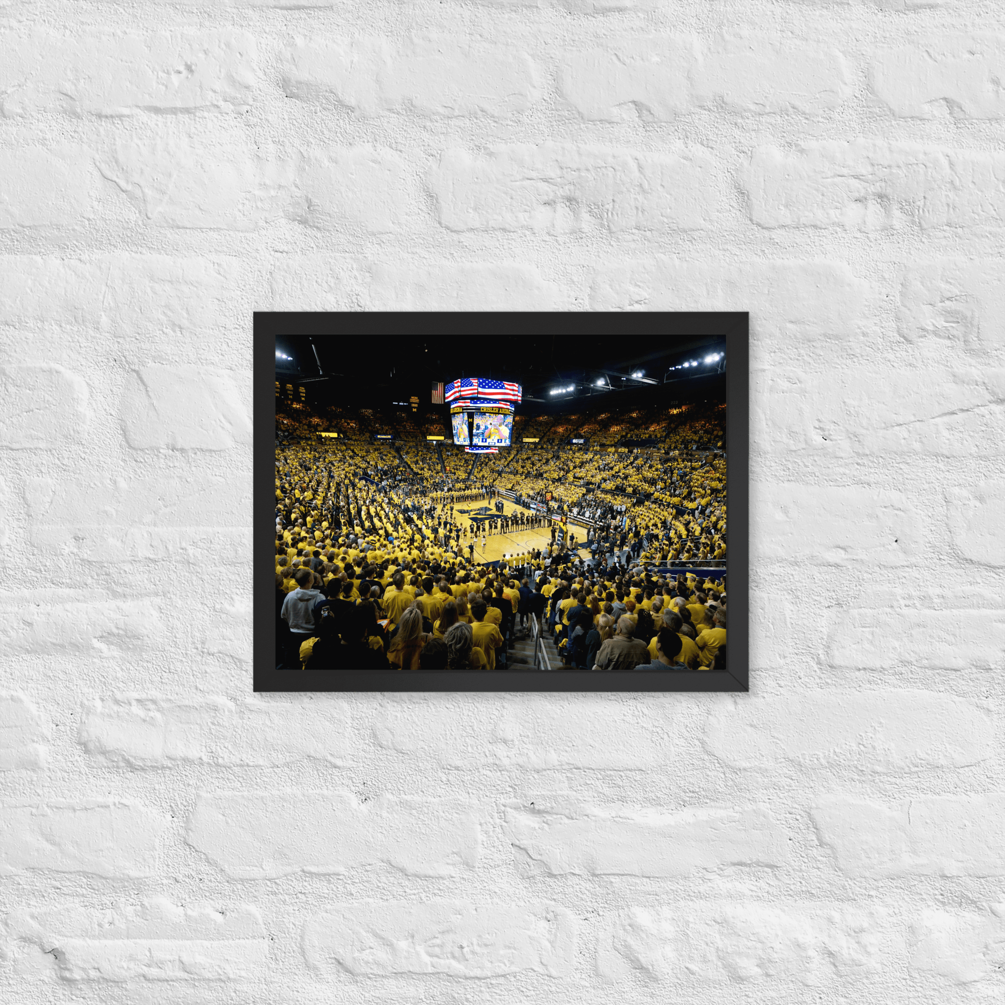 Michigan Wolverines Crisler Center Basketball Framed Poster - Stadium Vagabond