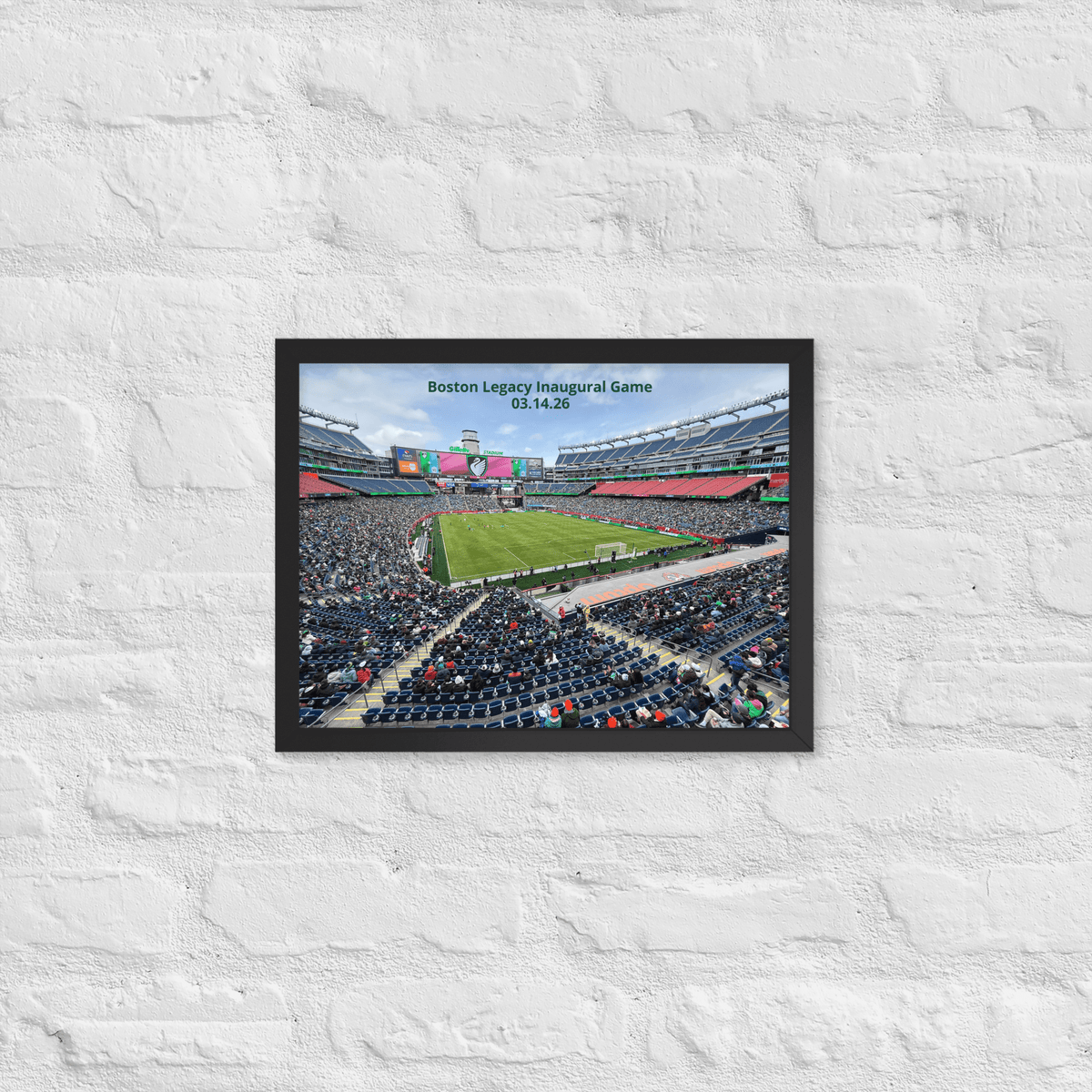 Boston Legacy Soccer Game Framed poster - Stadium Vagabond
