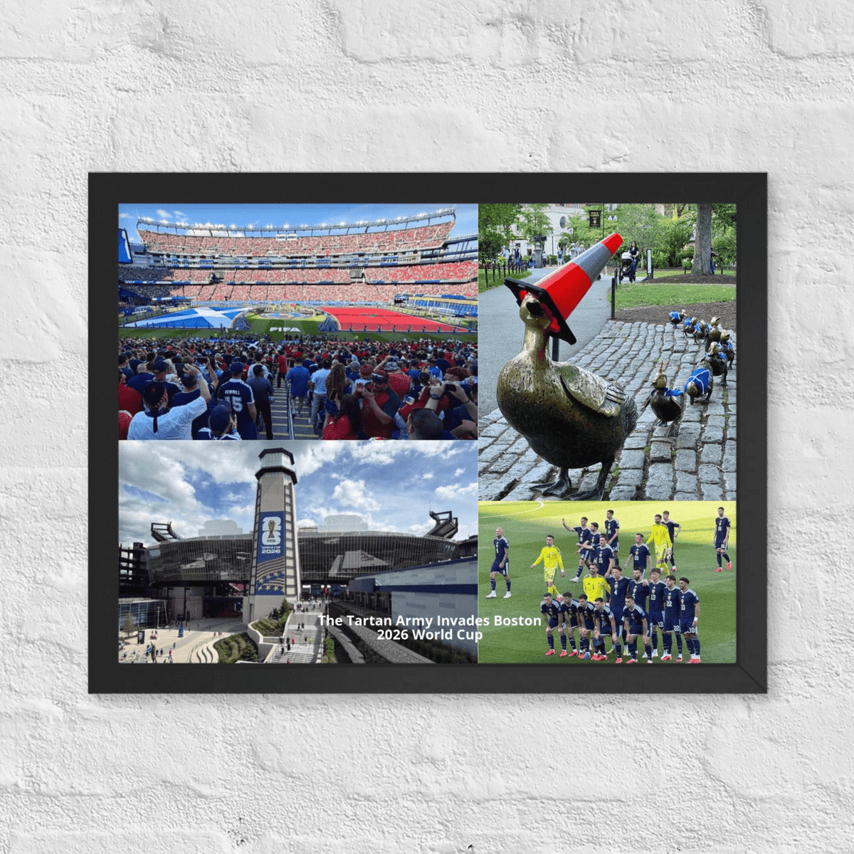 Tartan Army Invades Boston Framed poster - Stadium Vagabond