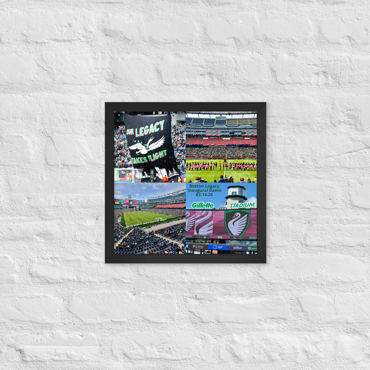 Boston Legacy Soccer Game - 4 Framed poster - Stadium Vagabond