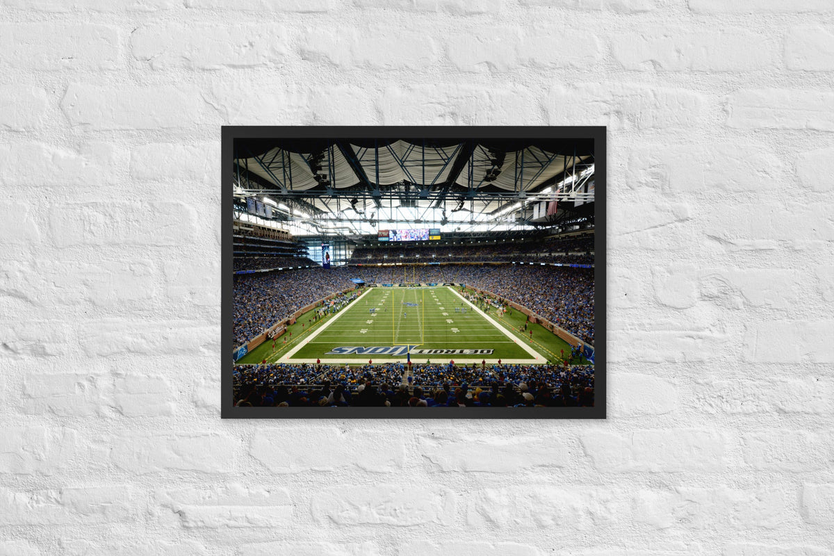 Detroit Lions Ford Field Framed Poster - Stadium Vagabond