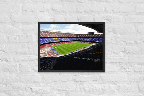 Camp Nou - Home of FC Barcelona Framed Poster - Stadium Vagabond