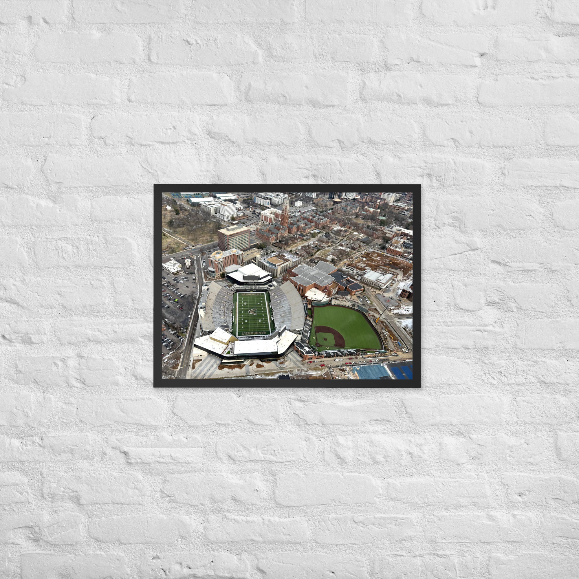 Vanderbilt Sports from the Sky Framed Poster - Stadium Vagabond