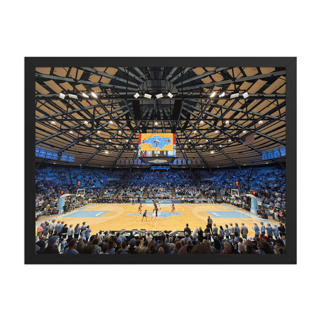 UNC Tar Heels Basketball Framed poster - Stadium Vagabond