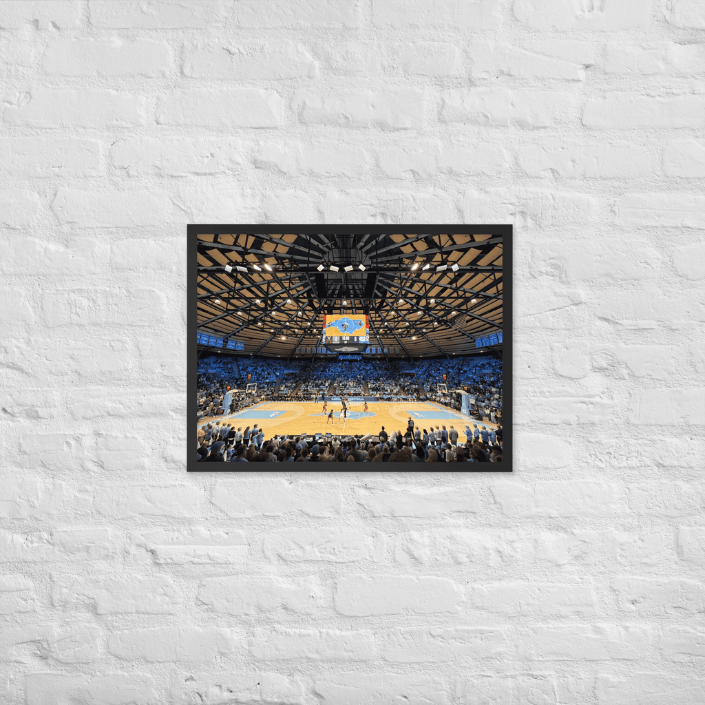 UNC Tar Heels Basketball Framed poster - Stadium Vagabond