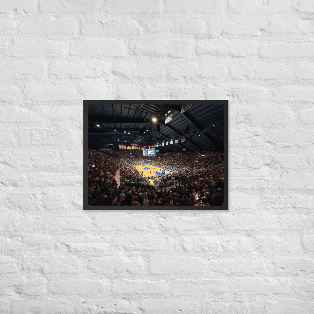 Kansas Jayhawks Basketball Framed poster - Stadium Vagabond