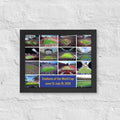 Stadiums of the 2026 World Cup Framed poster - Stadium Vagabond