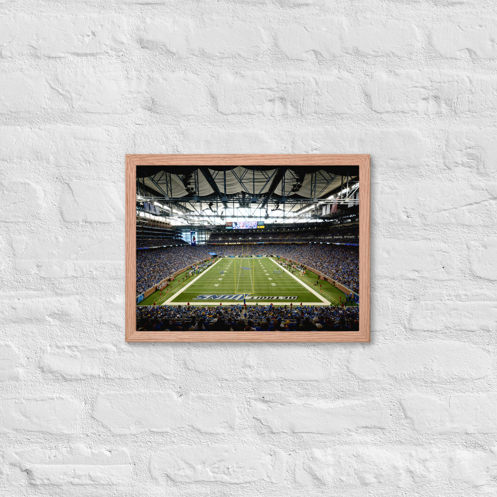 Detroit Lions Ford Field Framed Poster - Stadium Vagabond