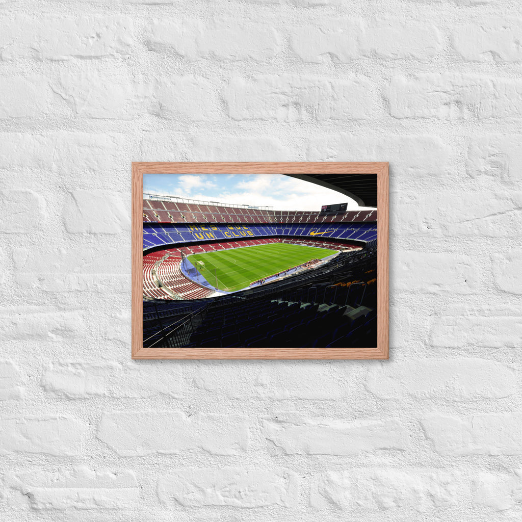Camp Nou - Home of FC Barcelona Framed Poster - Stadium Vagabond
